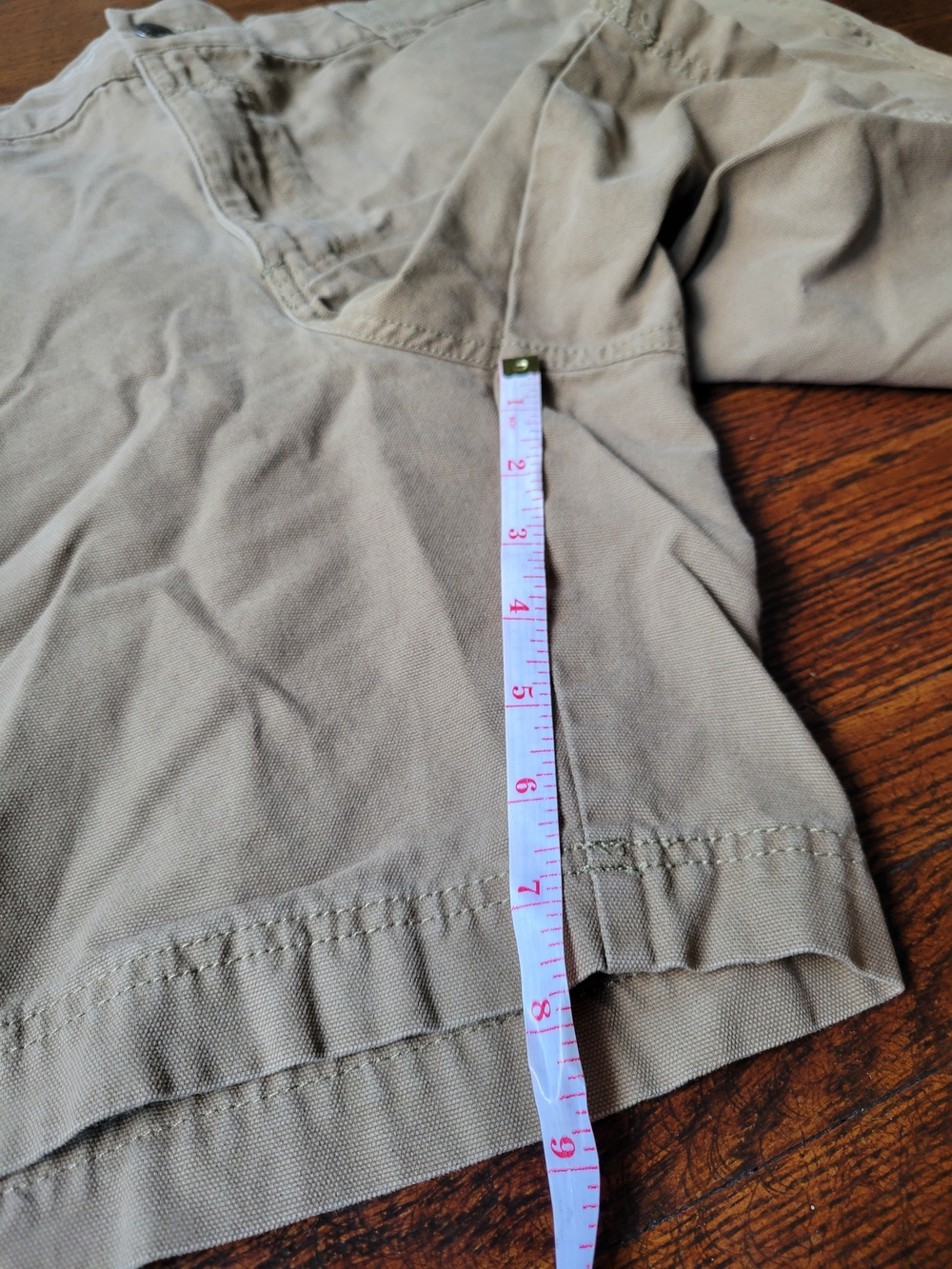 Columbia Men Size 40W 8L Flat Front Cargo Khaki Tan Shorts Workwear, Hiking - Picture 8 of 17